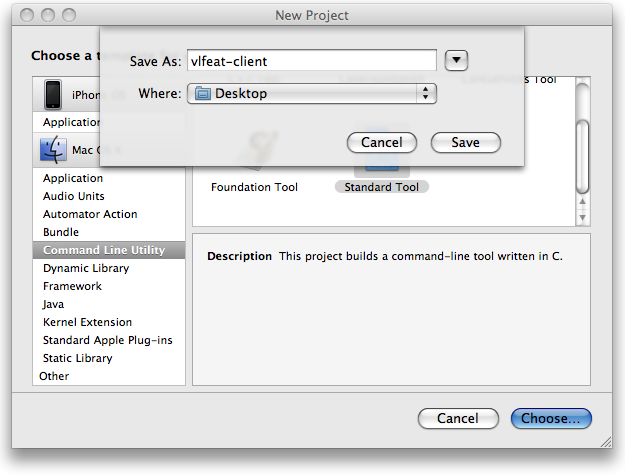 Xcode new project
